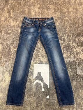 Rock Revival Women’s Blue Slim Straight Jeans